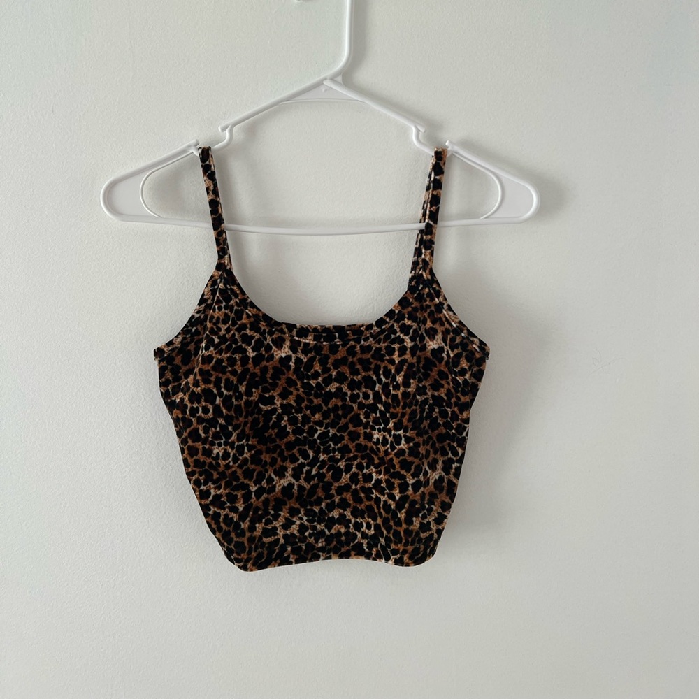 Velour cheetah tank